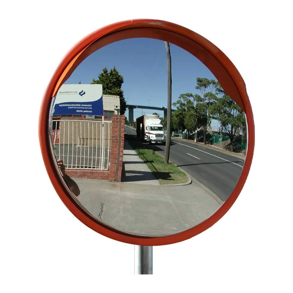 DuraVision DeLuxe Stainless Steel Traffic Convex Mirror - AIMS Industrial Supplies