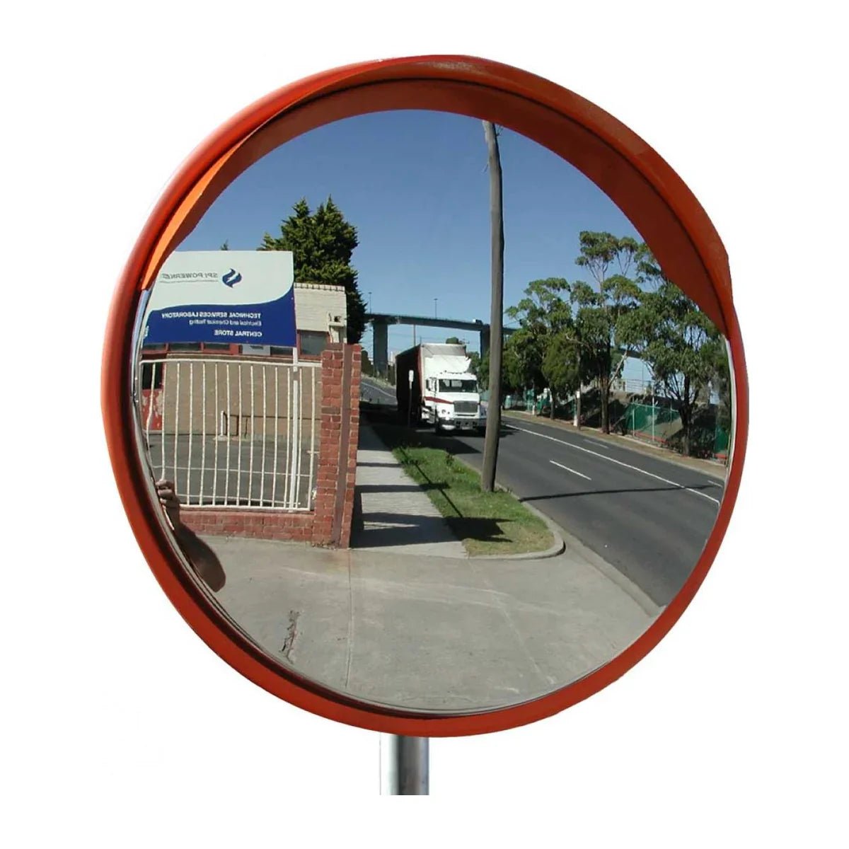 DuraVision DeLuxe Stainless Steel Traffic Convex Mirror - AIMS Industrial Supplies