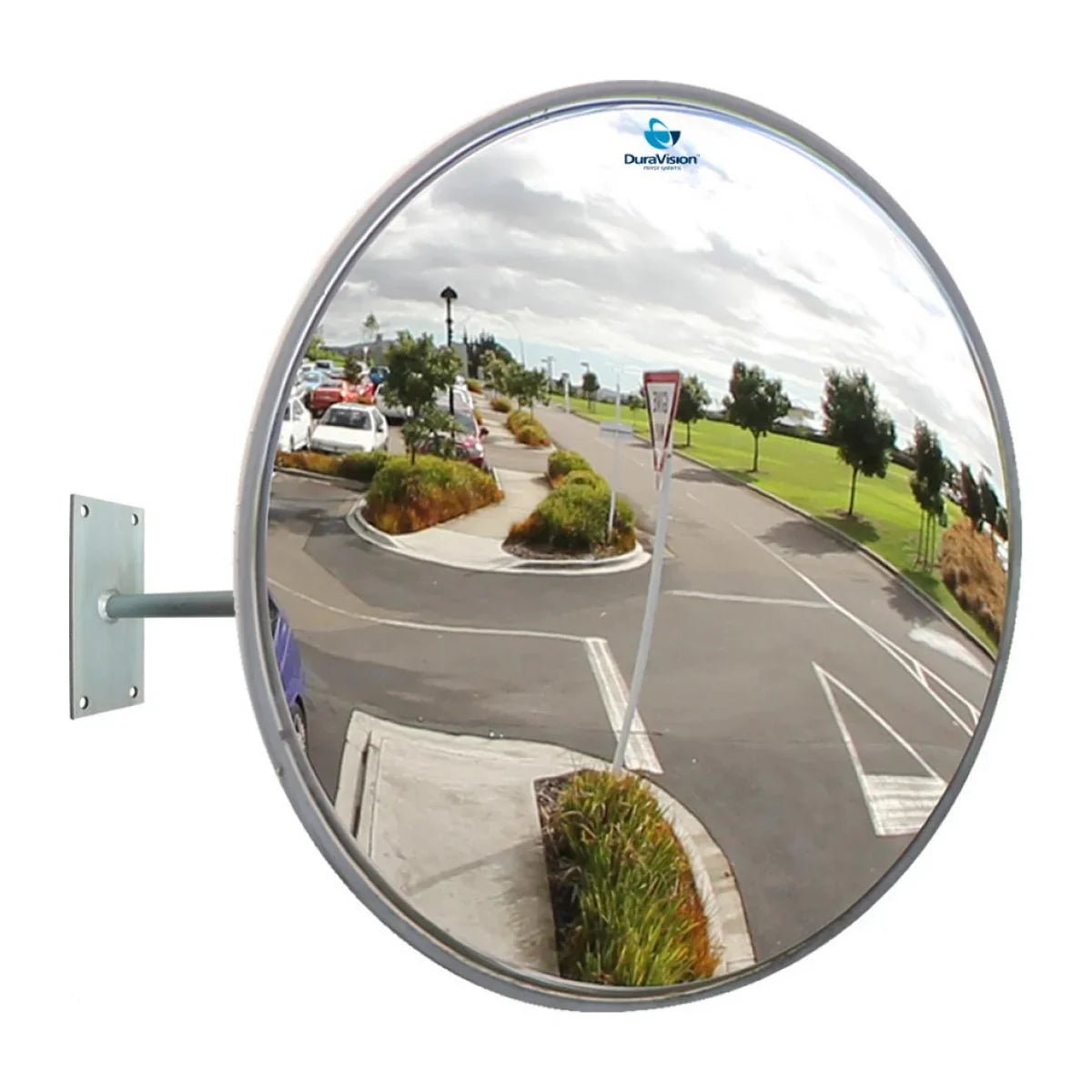 DuraVision Heavy Duty Outdoor Stainless Steel Convex Mirror - AIMS Industrial Supplies