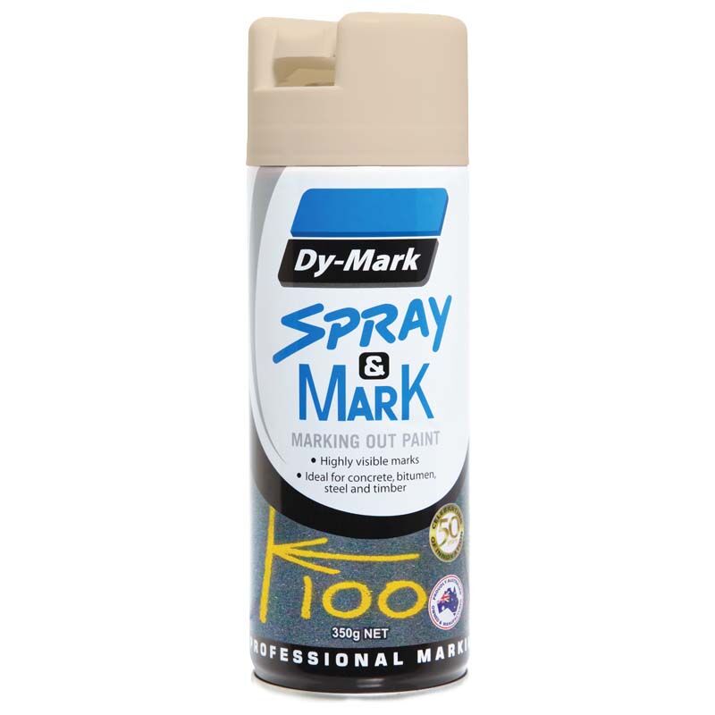 Dy-Mark 40013509 Spray & Mark (Marking Out Paint) - Cream 350g
