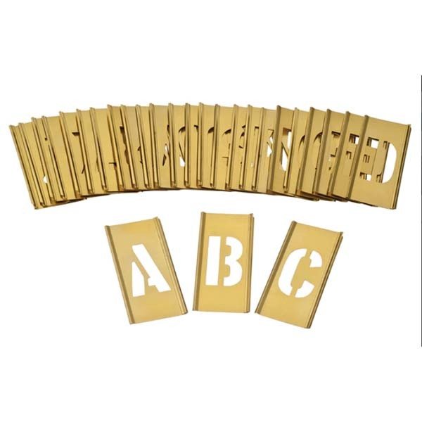 Dy-Mark Brass Interlocking Stencil A-Z Set - AIMS Industrial Supplies
