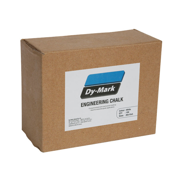 Dy-Mark Engineering Chalk White 80 x 10 x 5mm 100-Box