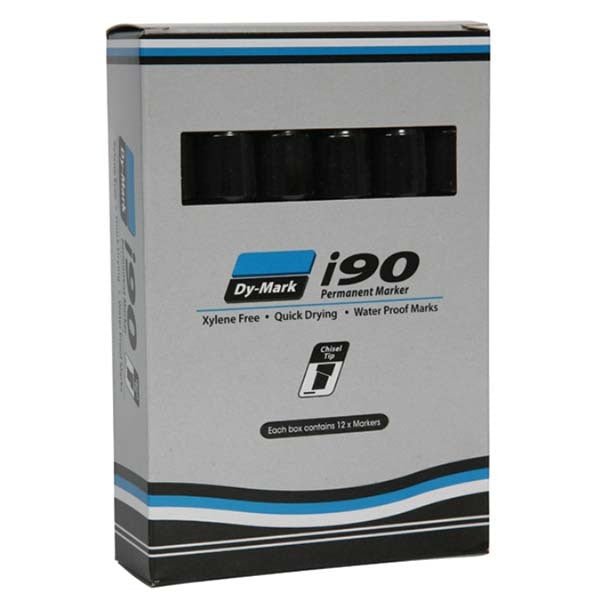 Dy-Mark Ink Marker i90 Black 12-Pack - AIMS Industrial Supplies