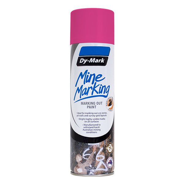 Dy-Mark Mine Marking Horizontal Spray Fluro Pink 350g