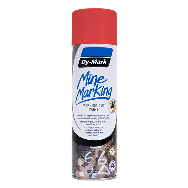 Dy-Mark Mine Marking Horizontal Spray Fluro Red 350g