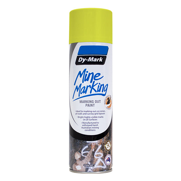 Dy-Mark Mine Marking Horizontal Spray Fluro Yellow 350g