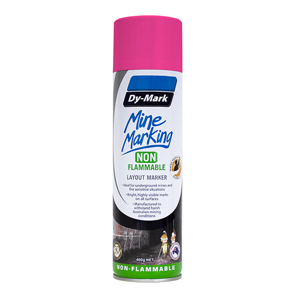 Dy-Mark Mine Marking Non-Flammable Horizontal Fluro Pink 400g