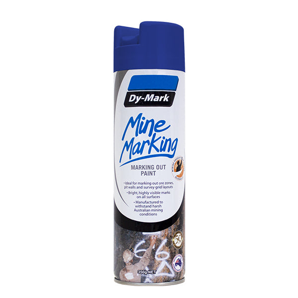 Dy-Mark Mine Marking Vertical (Upright/Inverted Spray) Blue 350g