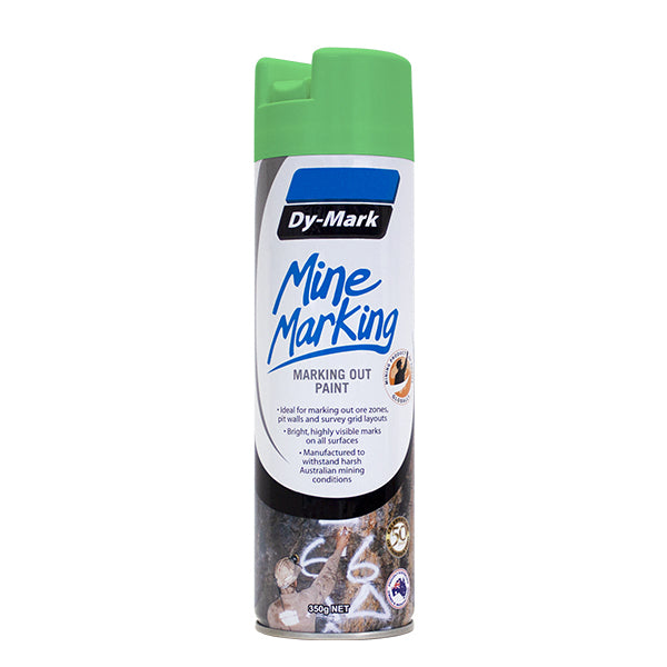 Dy-Mark Mine Marking Vertical (Upright/Inverted Spray) Fluro Green 350g