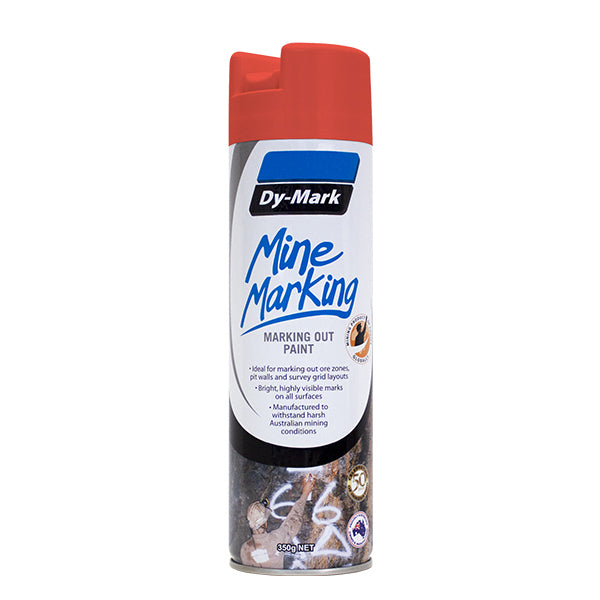 Dy-Mark Mine Marking Vertical (Upright/Inverted Spray) Fluro Orange 350g
