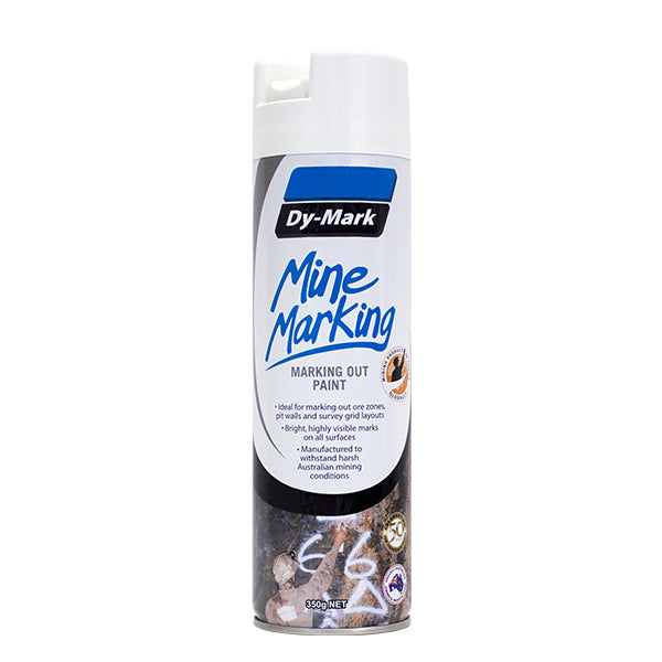 Dy-Mark Mine Marking Vertical (Upright/Inverted Spray) White 350g