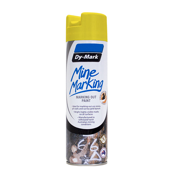 Dy-Mark Mine Marking Vertical (Upright/Inverted Spray) Yellow 350g