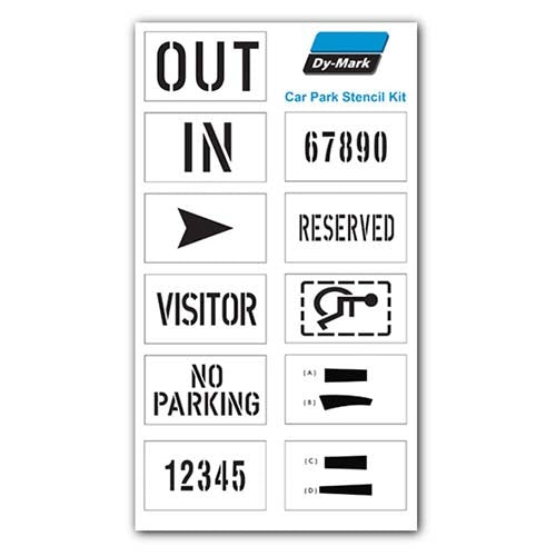 Dy-Mark Poly Car Park Stencil Kit1