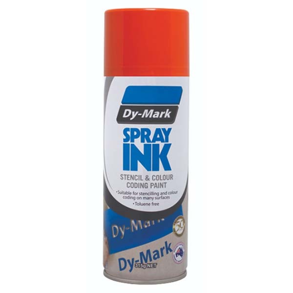 Dy-Mark Spray Ink Orange 315g (Stencil & Colour Coding Paint)
