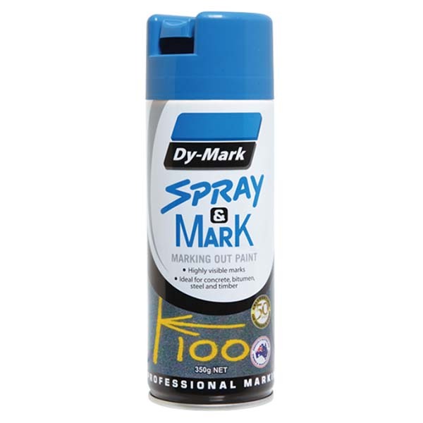 Dy-Mark Spray & Mark Fluro Blue 350g (Marking Out Paint)