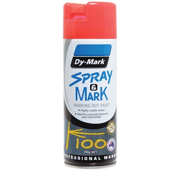 Dy-Mark Spray & Mark Fluro Orange 350g (Marking Out Paint)