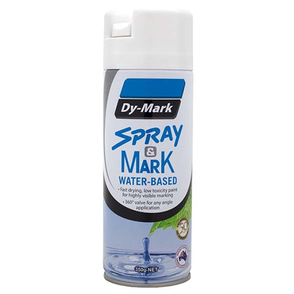 Dy-Mark Spray & Mark Water Based White 350g (Marking Out Paint)