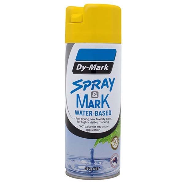 Dy-Mark Spray & Mark Water Based Yellow 350g (Marking Out Paint)