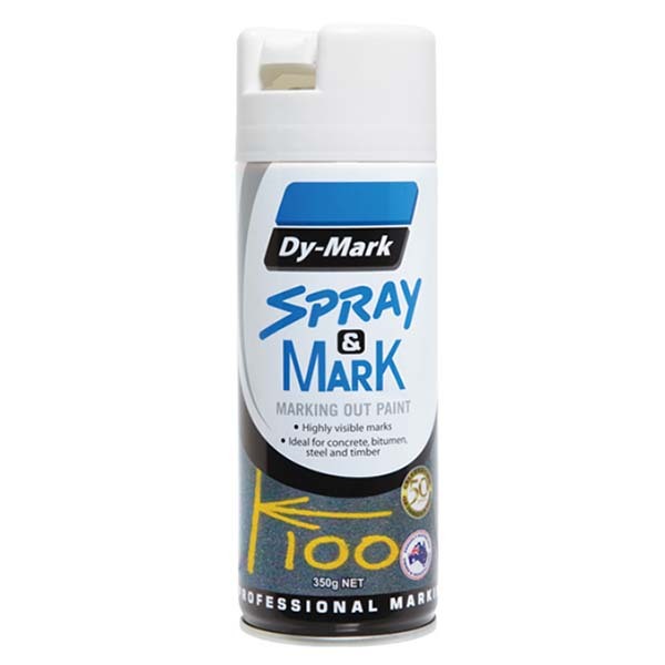 Dy-Mark Spray & Mark White 350g (Marking Out Paint)