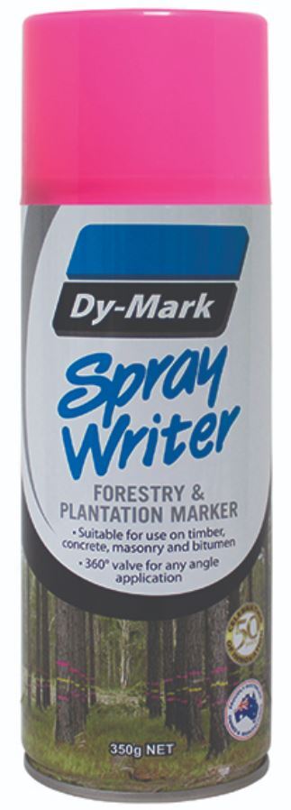 Dy-Mark Spray Writer Fluro Pink 350g (Forestry & Plantation Marking Paint)