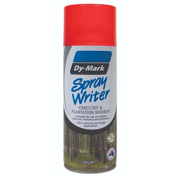 Dy-Mark Spray Writer Fluro Red 350g (Forestry & Plantation Marking Paint)