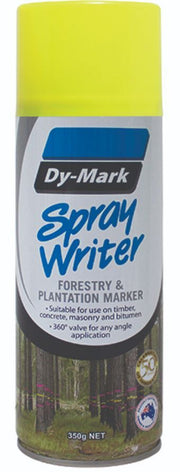 Dy-Mark Spray Writer Fluro Yellow 350g (Forestry & Plantation Marking Paint)