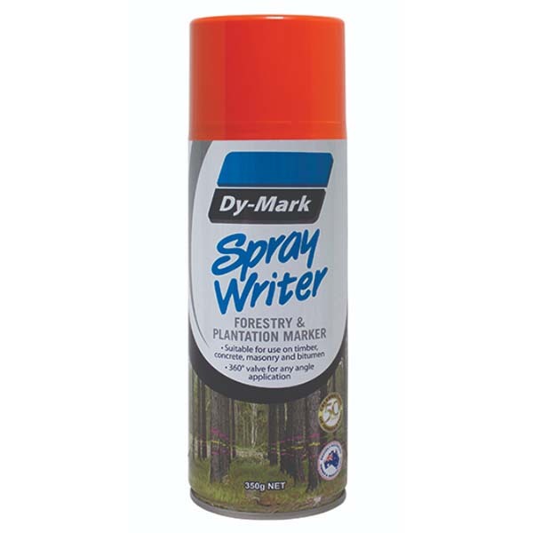 Dy-Mark Spray Writer Orange 350g (Forestry & Plantation Marking Paint)