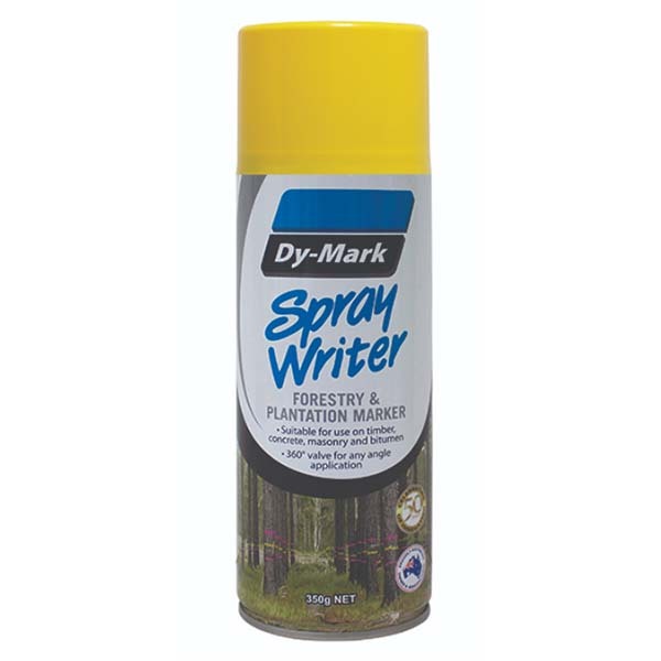 Dy-Mark Spray Writer Yellow 350g (Forestry & Plantation Marking Paint)