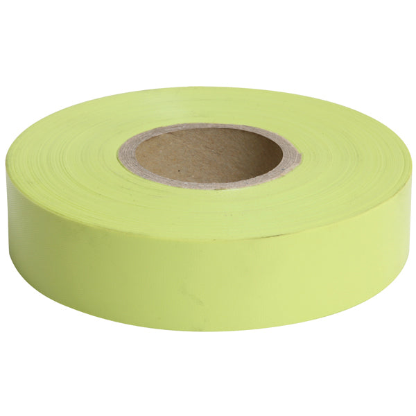 Dy-Mark Survey/Flagging Tape 25mm x 100m Glo Yellow Roll - Box of 10