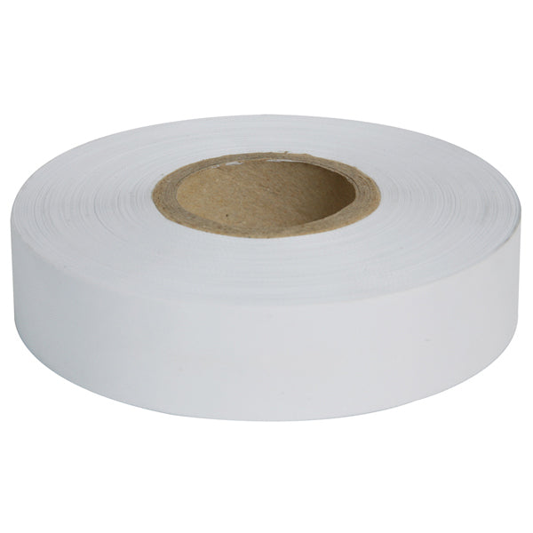 Dy-Mark Survey/Flagging Tape 25mm x 100m White Roll - Box of 10
