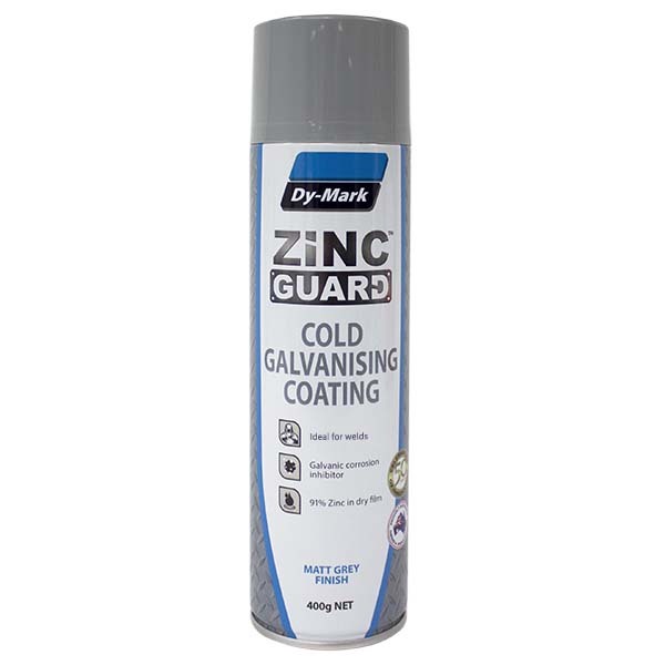 Dy-Mark Zinc Guard Cold Galvanising Coating Aerosol Matt Grey Aerosol 400g1