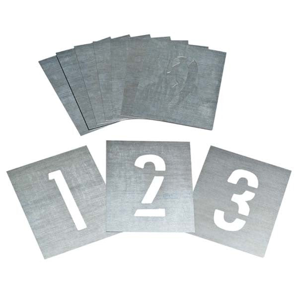 Dy-Mark Zinc Stencil 0-9 150mm Set