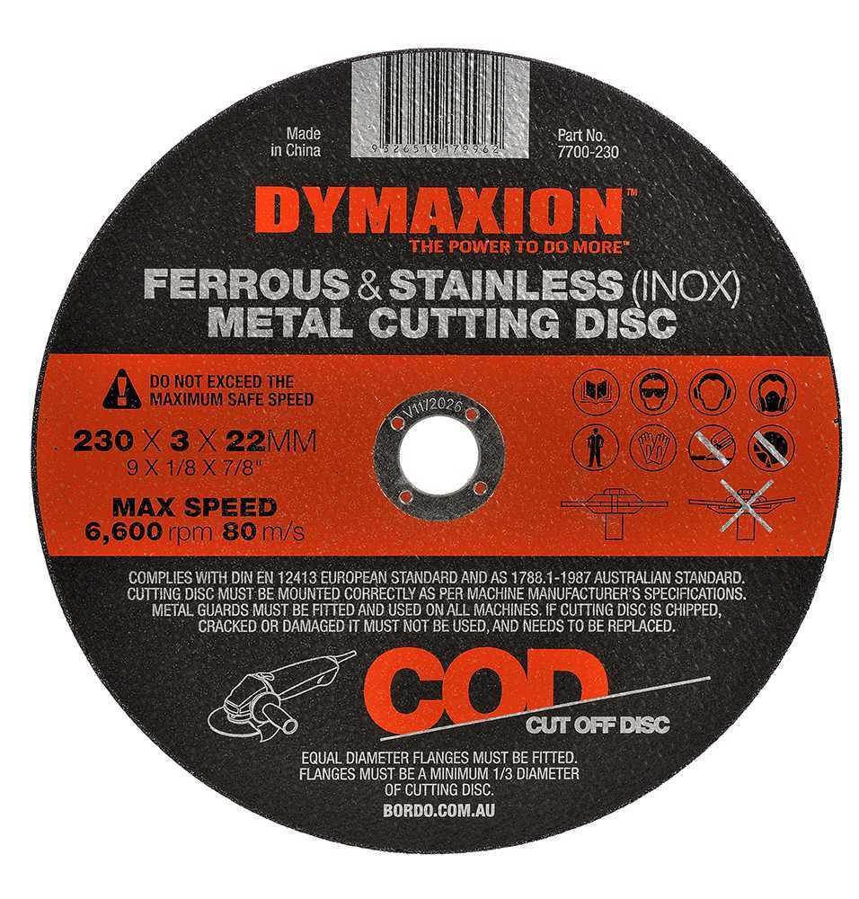 Dymaxion Metal Cutting Disc 230 x 3 x 22mm - Pack of 10