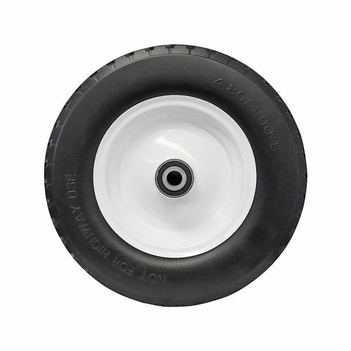 EasyRoll 4 x 8" Flat Free Wheel - Steel Centre 20mm Ball Bearing2