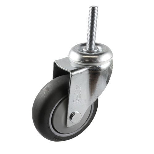 EasyRoll 75mm Grey Rubber Swivel Bolt Hole Castor G6 80 kg  G64AZ44K75