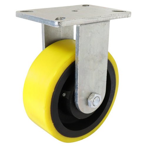 EasyRoll Castor Urethane/Cast Iron Fixed Plate - AIMS Industrial Supplies