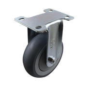 Easyroll Grey Rubber Fixed Plate Mount Castor G61