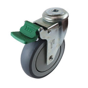 EasyRoll Grey Rubber Swivel Bolt Hole Castor G6 Series