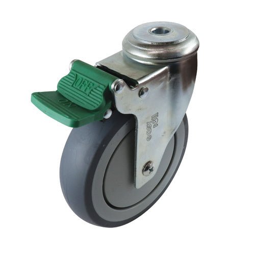 EasyRoll Grey Rubber Swivel Bolt Hole Castor G6 Series - AIMS Industrial Supplies