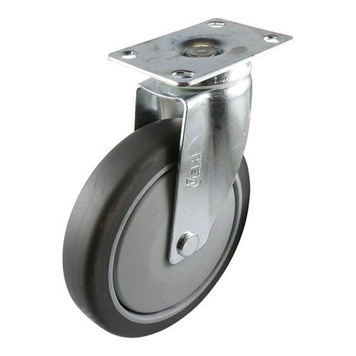 Easyroll Grey Rubber Swivel Plate Mount Castors G6 - AIMS Industrial Supplies