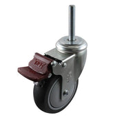 Easyroll Urethane Swivel Brake Bolt Hole Castors G6 - AIMS Industrial Supplies