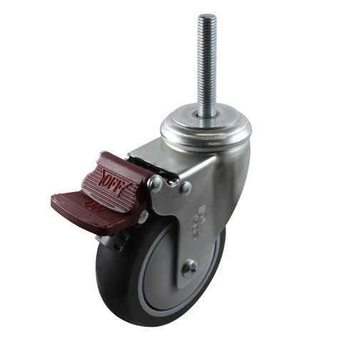 Easyroll Urethane Swivel Brake Bolt Hole Castors G6 - AIMS Industrial Supplies