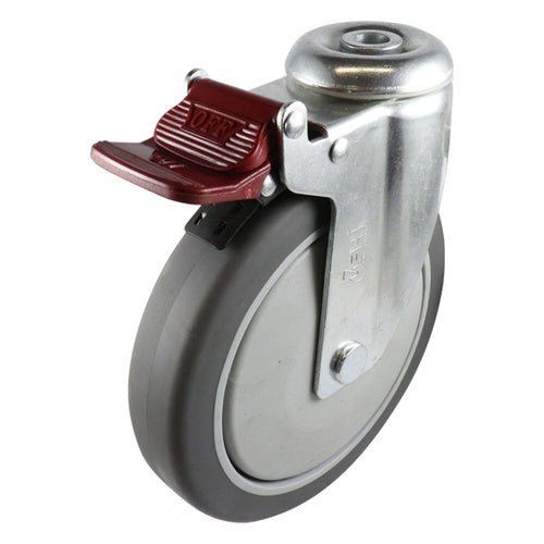 Easyroll Urethane Swivel Brake Bolt Hole Castors G6 - AIMS Industrial Supplies
