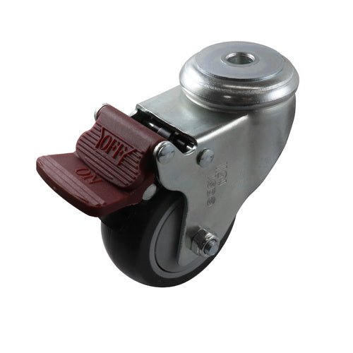 Easyroll Urethane Swivel Brake Bolt Hole Castors G6 - AIMS Industrial Supplies