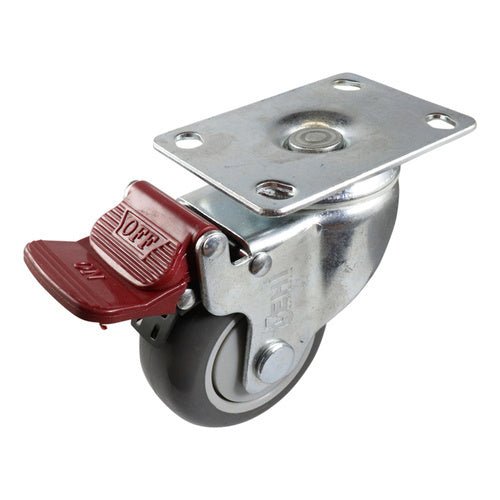 Easyroll Urethane Swivel Brake Plate Mount Castor G6 - AIMS Industrial Supplies