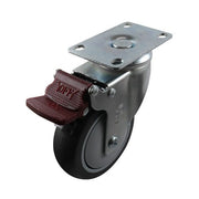 Easyroll Urethane Swivel Brake Plate Mount Castor G6 - AIMS Industrial Supplies