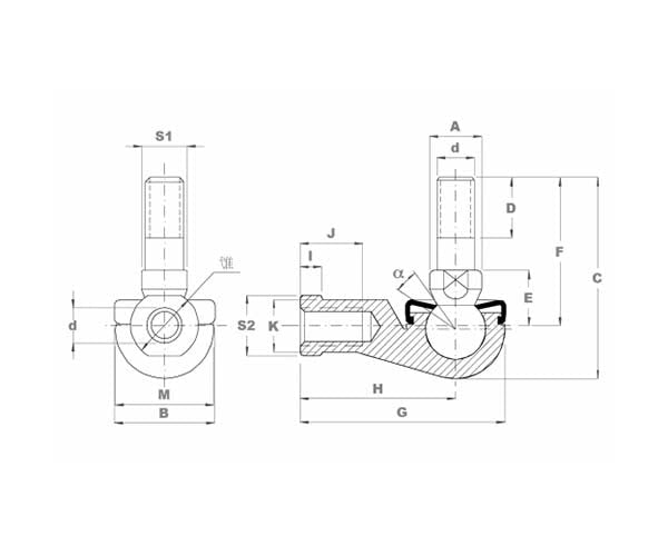ECO Bearing NBR Studded Rod End Female Imperial - AIMS Industrial Supplies