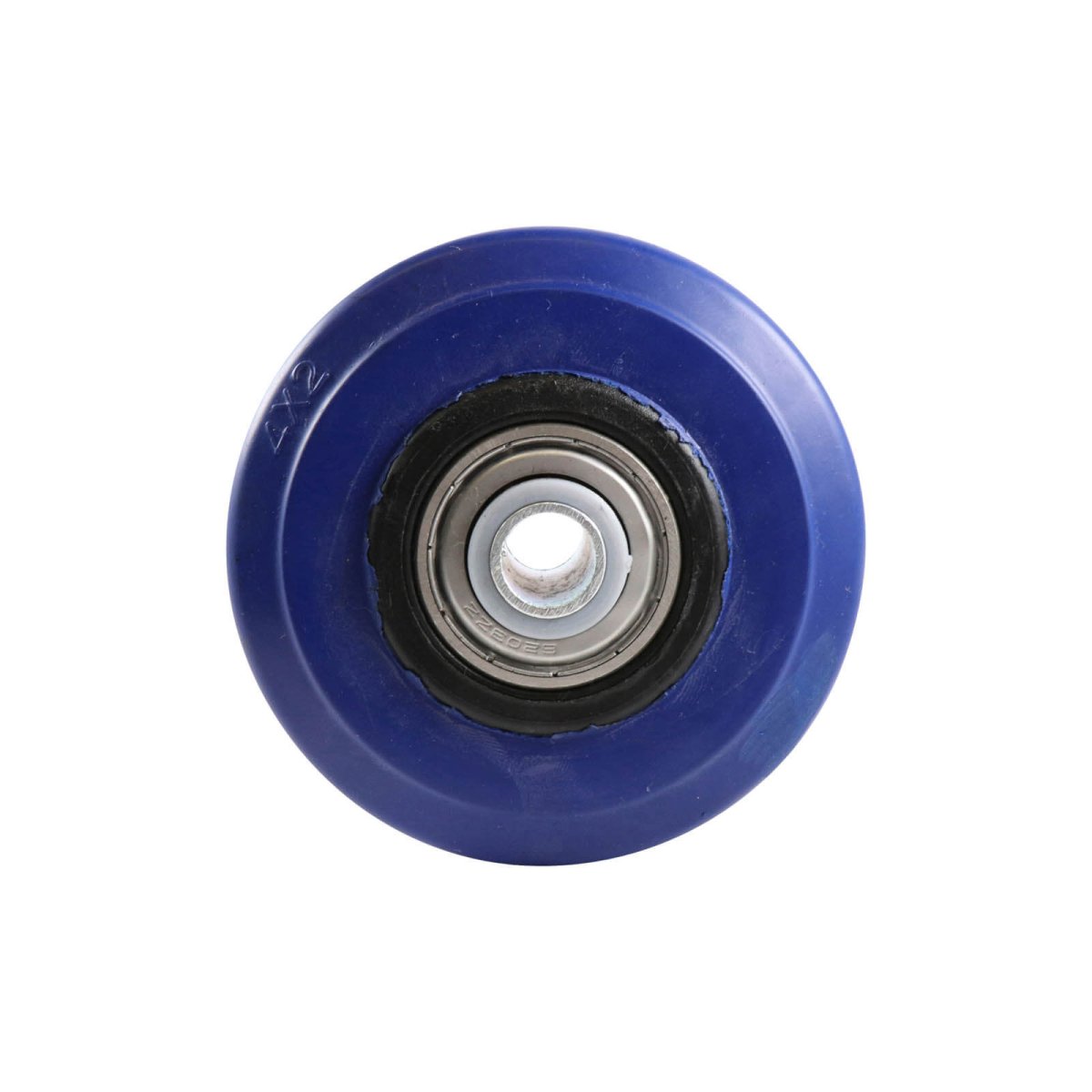 Elastic Rubber Wheel - Precision Bearing, Nylon Centre, Blue - AIMS Industrial Supplies