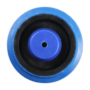 Elastic Rubber Wheel - Roller Bearing, Nylon Centre, Blue