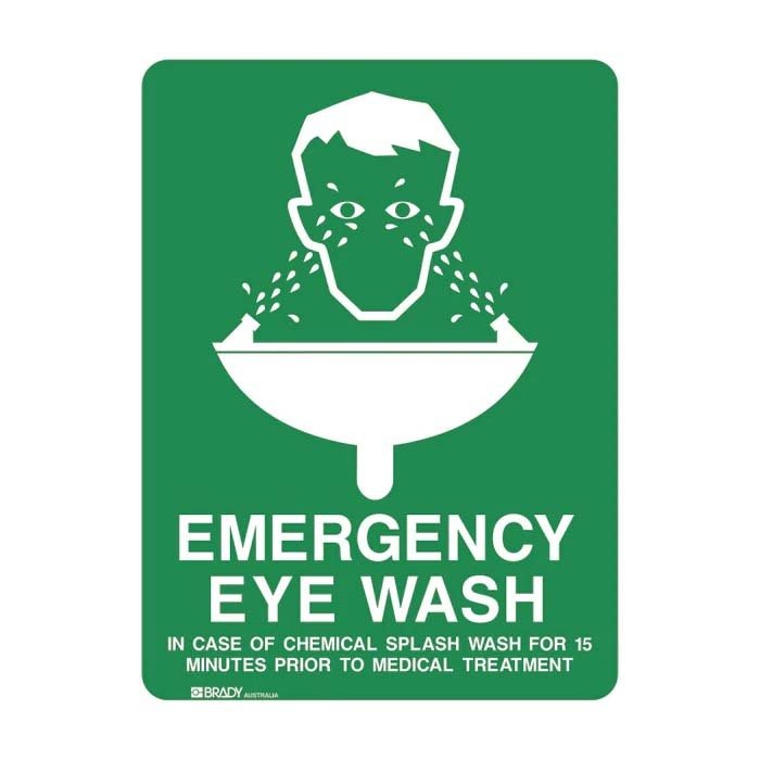 Emergency Information Sign - Emergency Eye Wash - AIMS Industrial Supplies